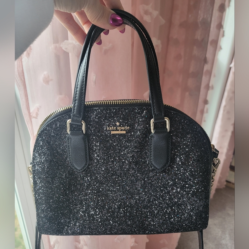 Kate Spade Black Glitter Purse